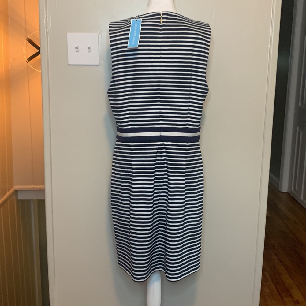 Draper James Striped Pointe Sheath Dress NWT Size Large - Picture 6 of 12